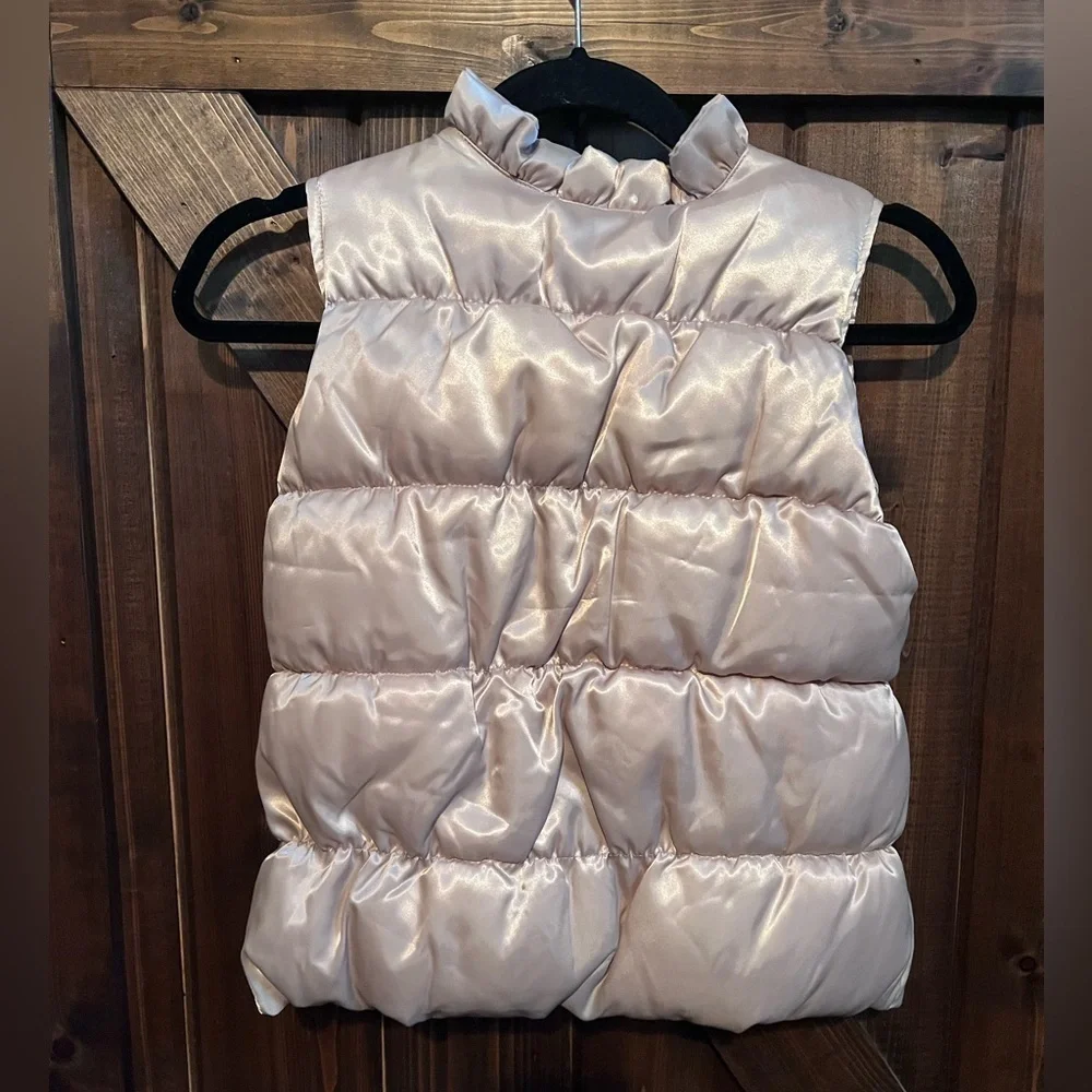 Gymboree NWOT Girls GOLD Puffer Vest Lined Quilted Sz M(7-8) Winter Warm NEW!
